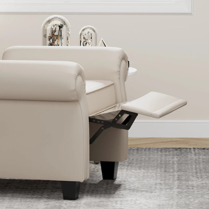 Fauteuil inclinable capitonné à oreilles et dossier inclinable