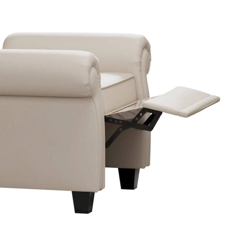 Fauteuil inclinable capitonné à oreilles et dossier inclinable