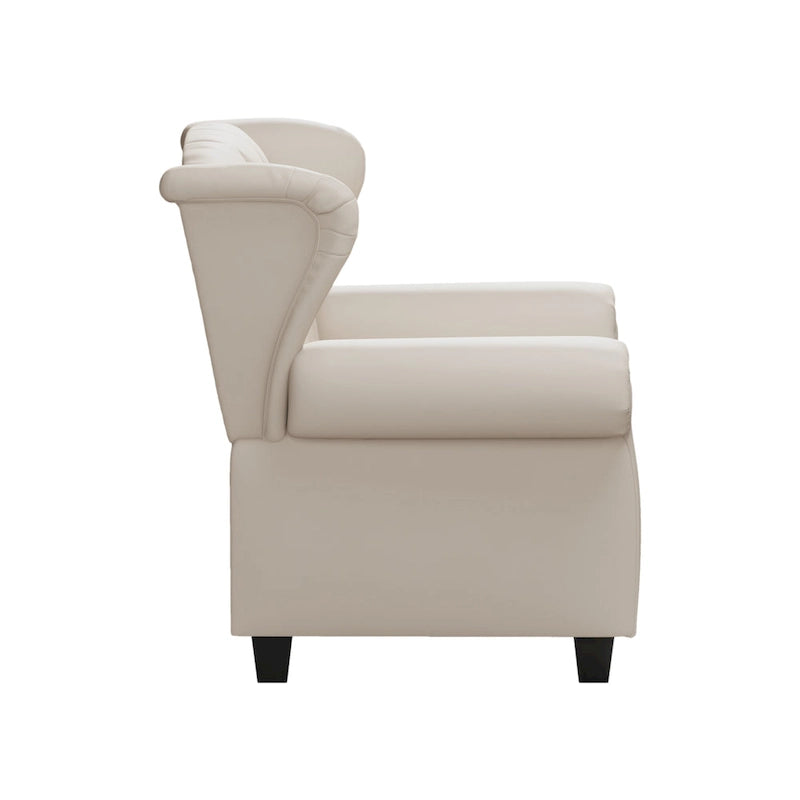 Fauteuil inclinable capitonné à oreilles et dossier inclinable
