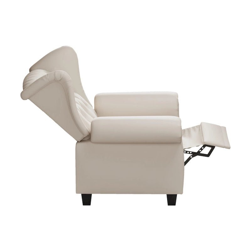 Fauteuil inclinable capitonné à oreilles et dossier inclinable