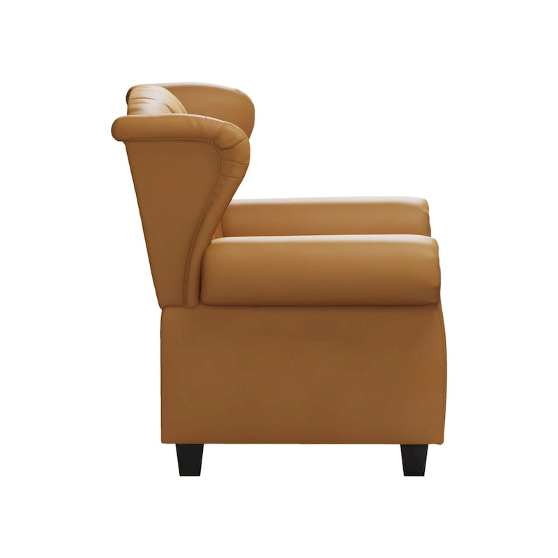 Fauteuil inclinable capitonné à oreilles et dossier inclinable