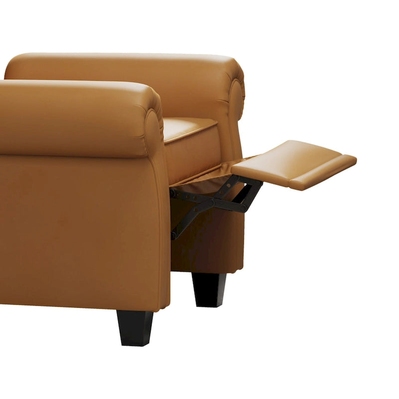 Fauteuil inclinable capitonné à oreilles et dossier inclinable