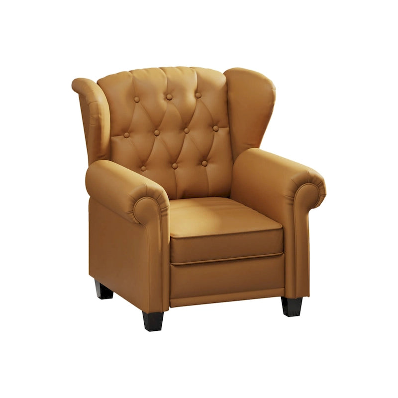 Fauteuil inclinable capitonné à oreilles et dossier inclinable