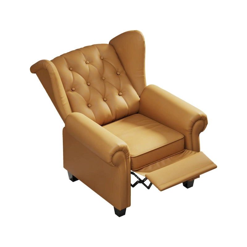 Fauteuil inclinable capitonné à oreilles et dossier inclinable
