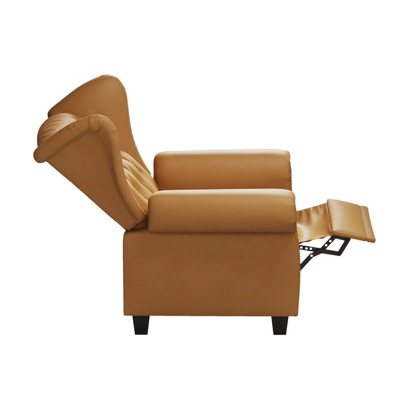 Fauteuil inclinable capitonné à oreilles et dossier inclinable