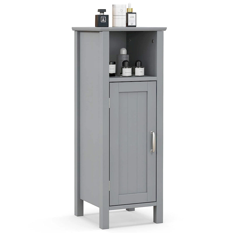 Meuble de rangement de salle de bain étroit sur pied à 2 niveaux