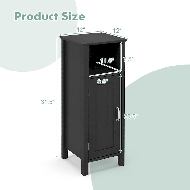 Meuble de rangement de salle de bain étroit sur pied à 2 niveaux