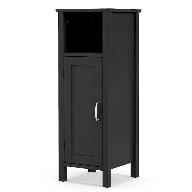 Meuble de rangement de salle de bain étroit sur pied à 2 niveaux