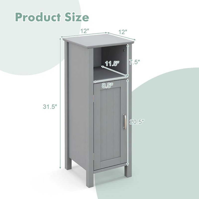 Meuble de rangement de salle de bain étroit sur pied à 2 niveaux