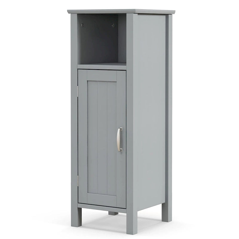 Meuble de rangement de salle de bain étroit sur pied à 2 niveaux