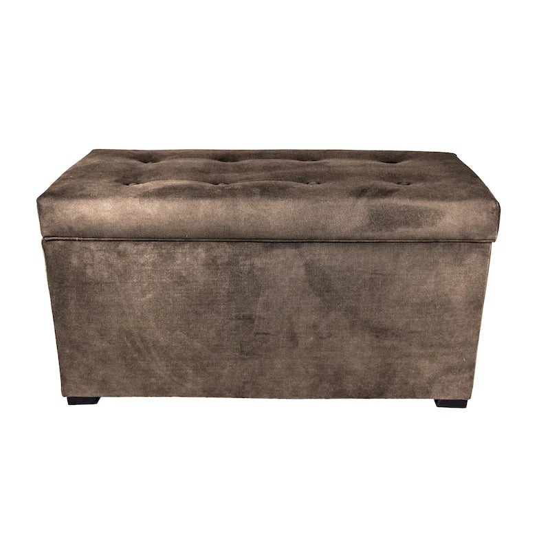 Banc coffre de rangement capitonné à 8 boutons
