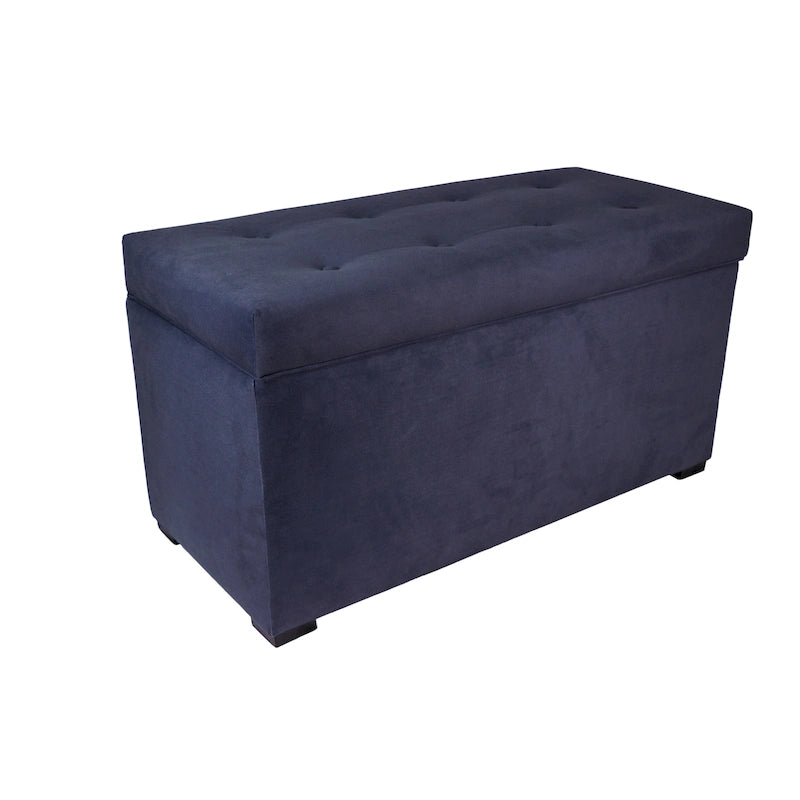 Banc coffre de rangement capitonné à 8 boutons