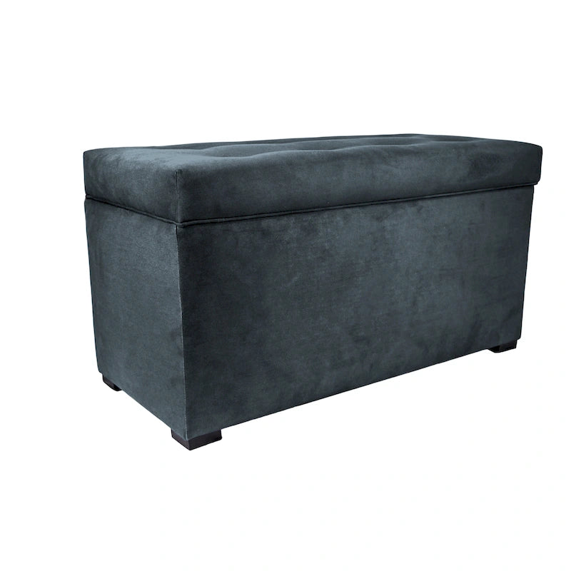 Banc coffre de rangement capitonné à 8 boutons