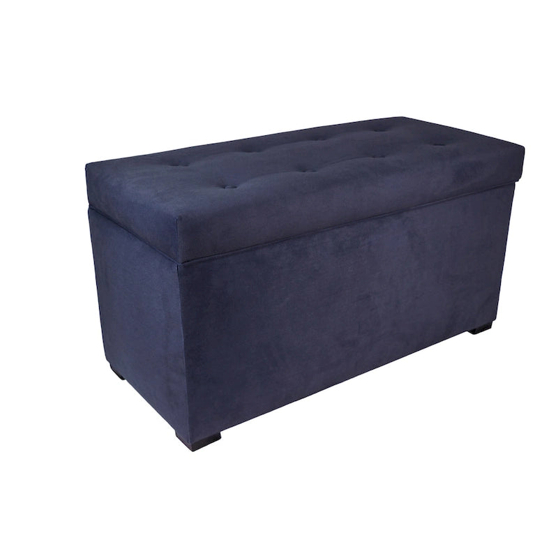 Banc coffre de rangement capitonné à 8 boutons