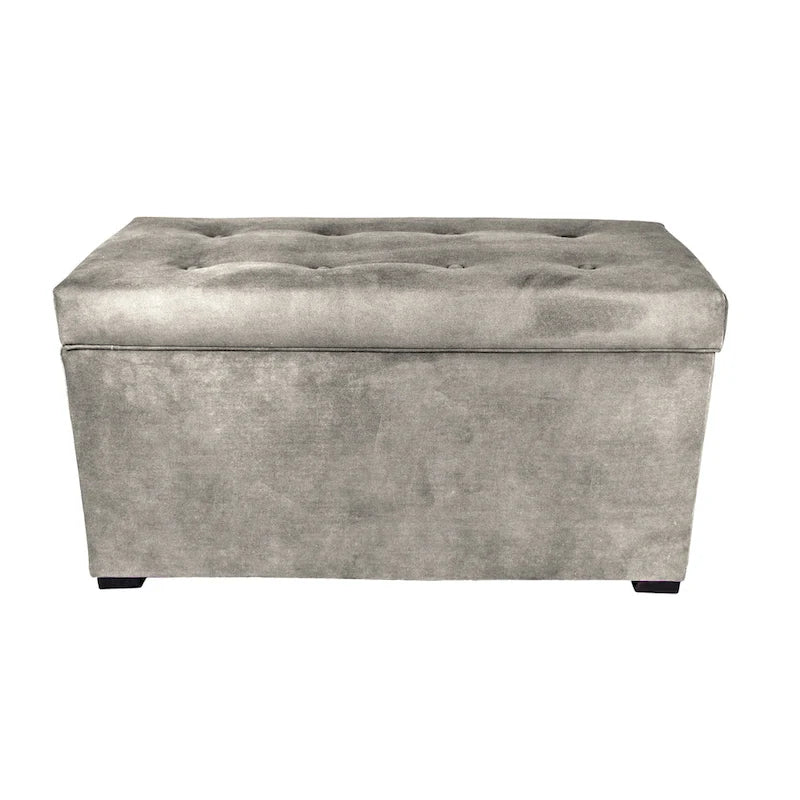 Banc coffre de rangement capitonné à 8 boutons