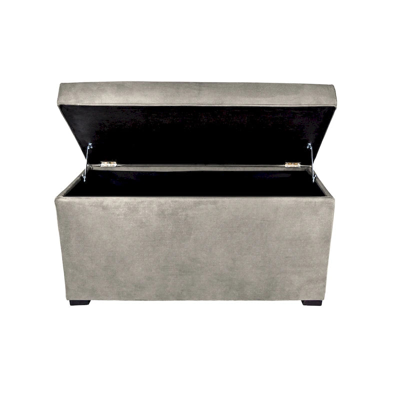 Banc coffre de rangement capitonné à 8 boutons