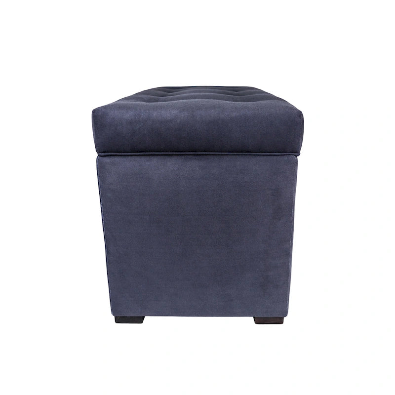 Banc coffre de rangement capitonné à 8 boutons
