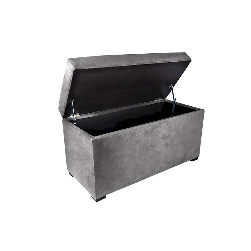 Banc coffre de rangement capitonné à 8 boutons