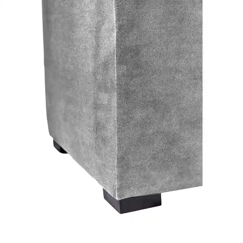 Banc coffre de rangement capitonné à 8 boutons