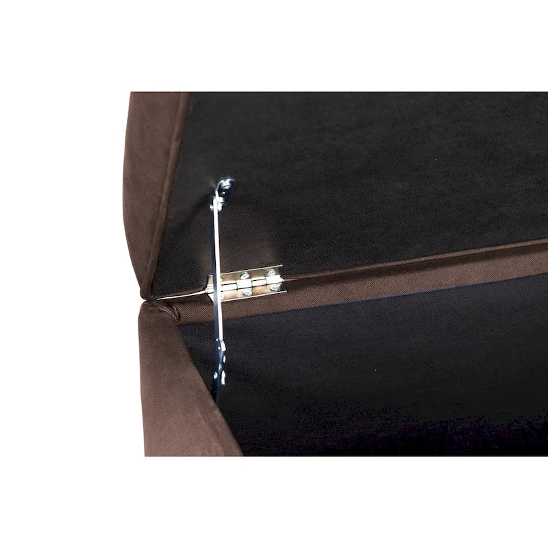 Banc coffre de rangement capitonné à 8 boutons