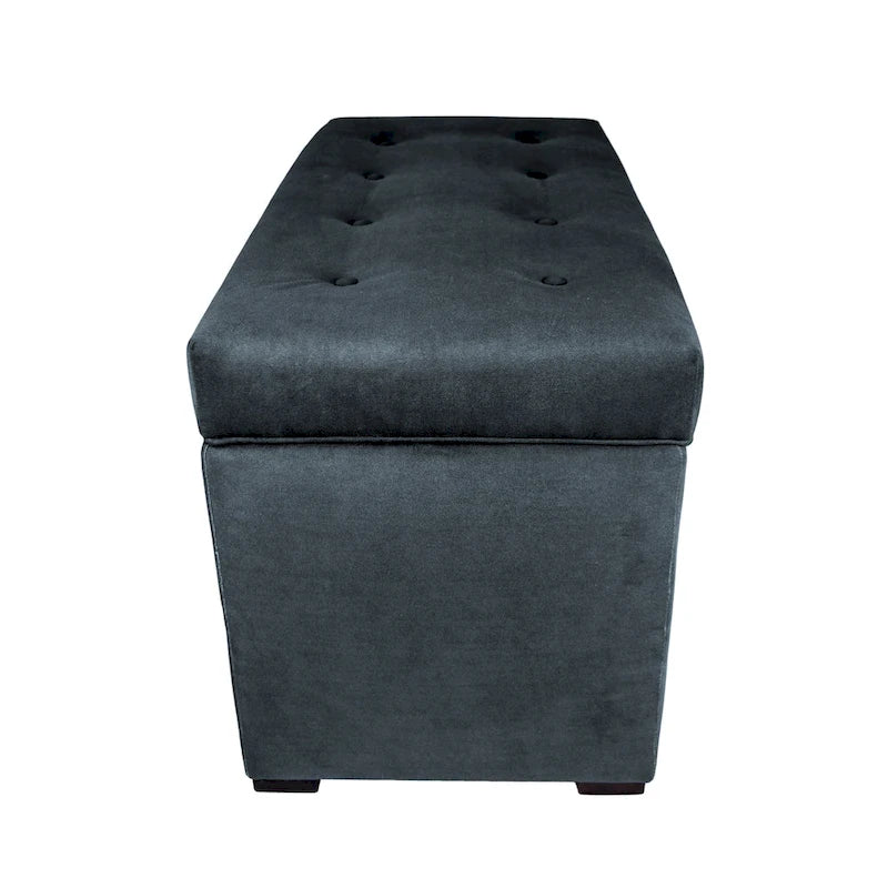 Banc coffre de rangement capitonné à 8 boutons