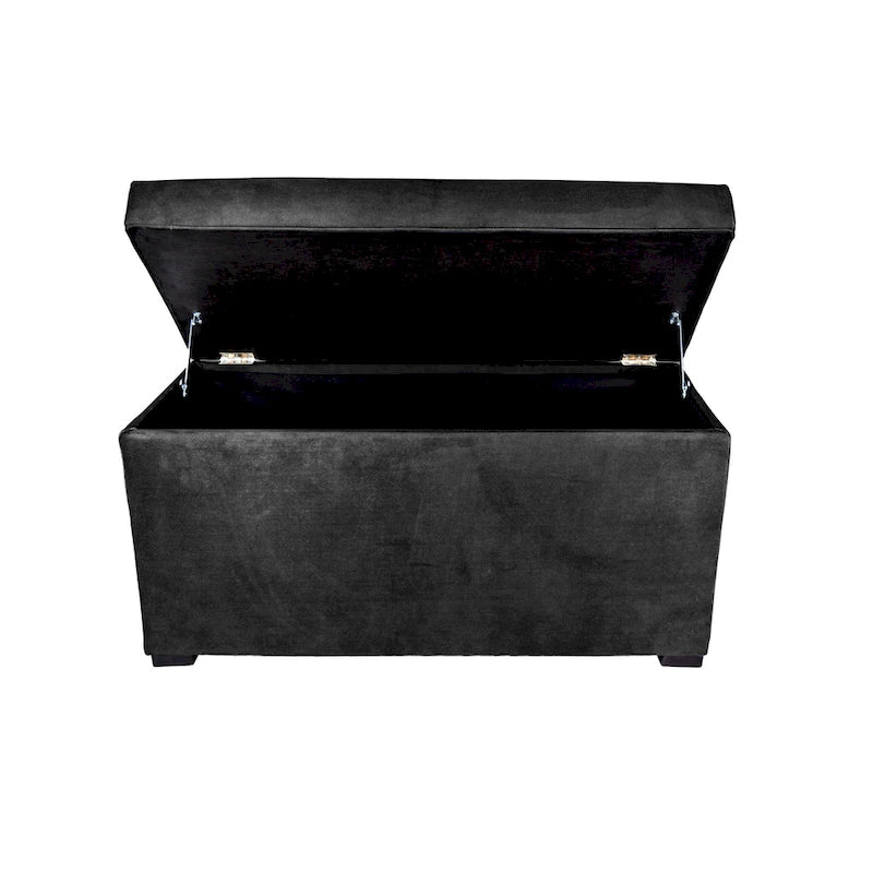 Banc coffre de rangement capitonné à 8 boutons