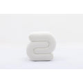 Tabouret de maquillage/repose-pieds ottoman en forme de S