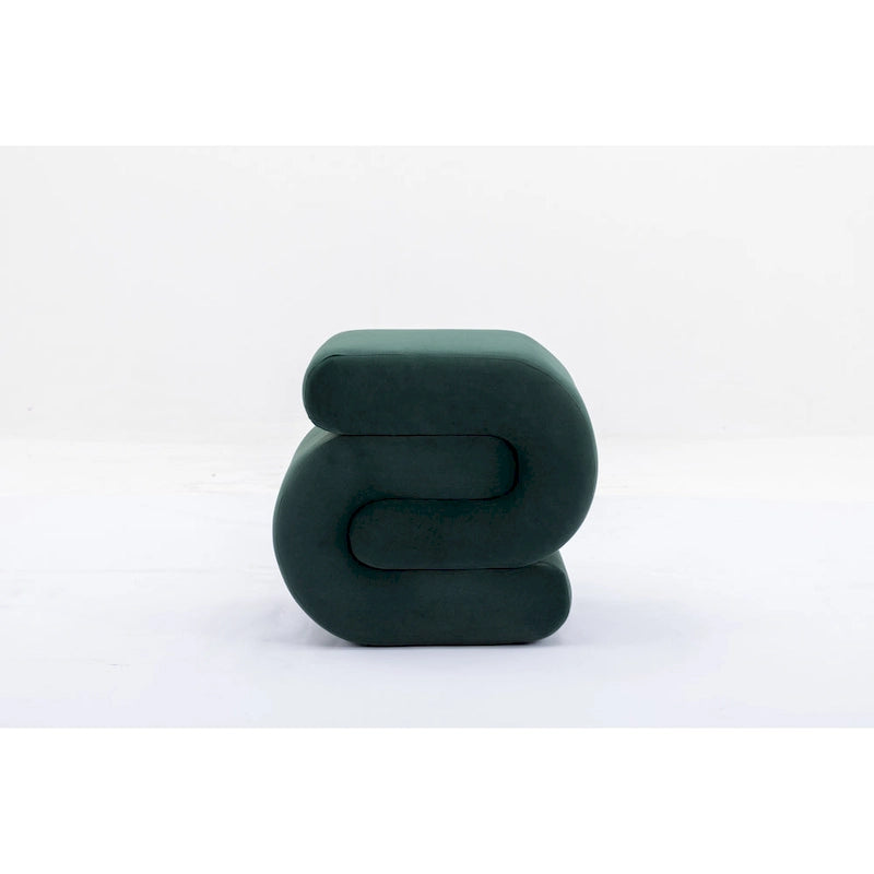 Tabouret de maquillage/repose-pieds ottoman en forme de S