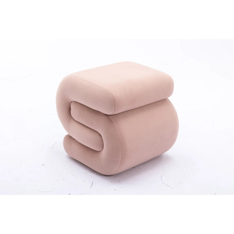 Tabouret de maquillage/repose-pieds ottoman en forme de S