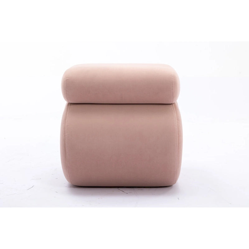 Tabouret de maquillage/repose-pieds ottoman en forme de S