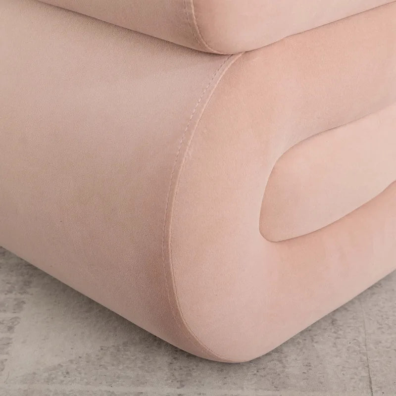 Tabouret de maquillage/repose-pieds ottoman en forme de S