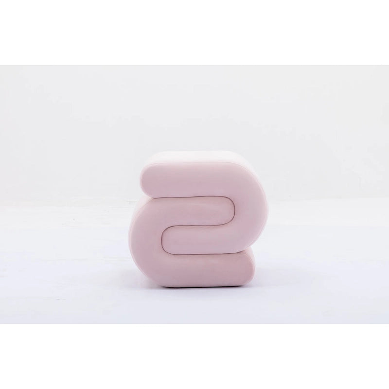 Tabouret de maquillage/repose-pieds ottoman en forme de S