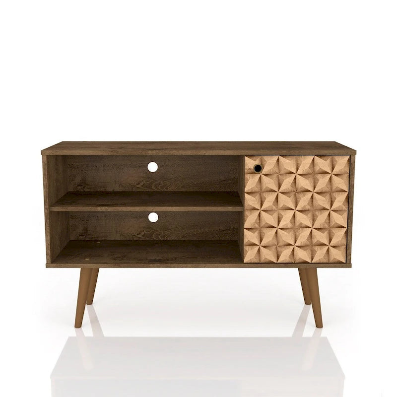 Meuble TV à 2 étagères de style Mid-century