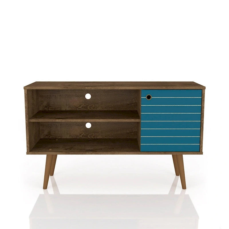 Meuble TV à 2 étagères de style Mid-century