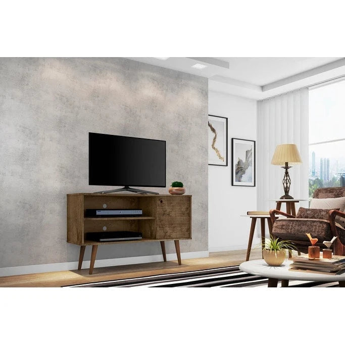 Meuble TV à 2 étagères de style Mid-century