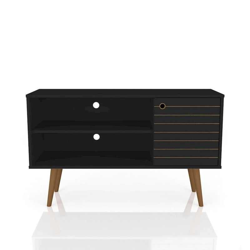 Meuble TV à 2 étagères de style Mid-century