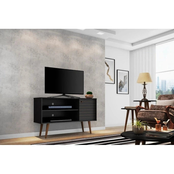 Meuble TV à 2 étagères de style Mid-century