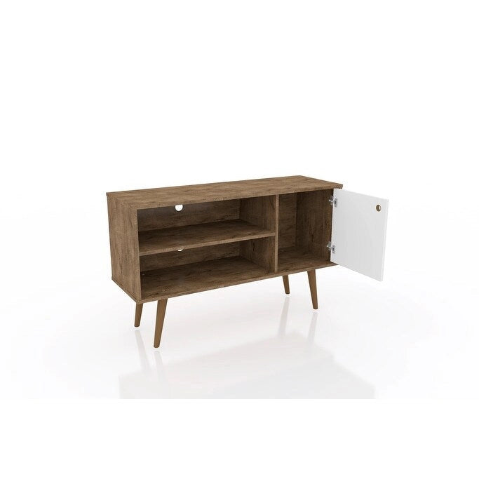 Meuble TV à 2 étagères de style Mid-century