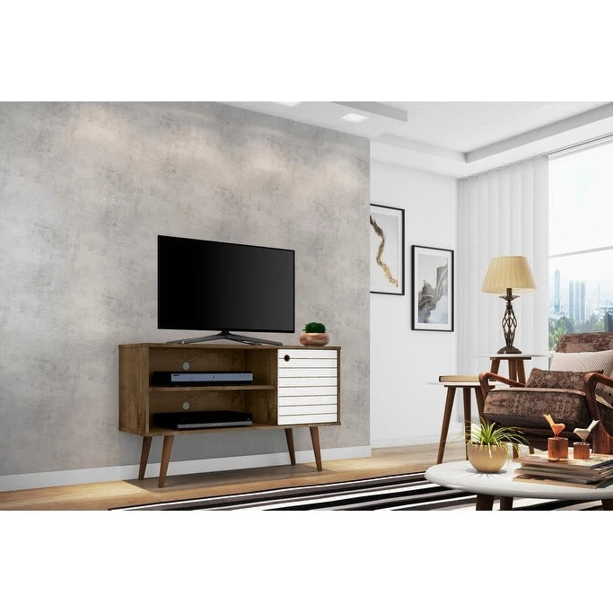 Meuble TV à 2 étagères de style Mid-century