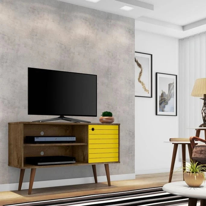 Meuble TV à 2 étagères de style Mid-century