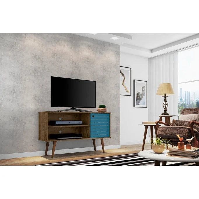 Meuble TV à 2 étagères de style Mid-century