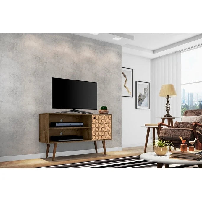 Meuble TV à 2 étagères de style Mid-century