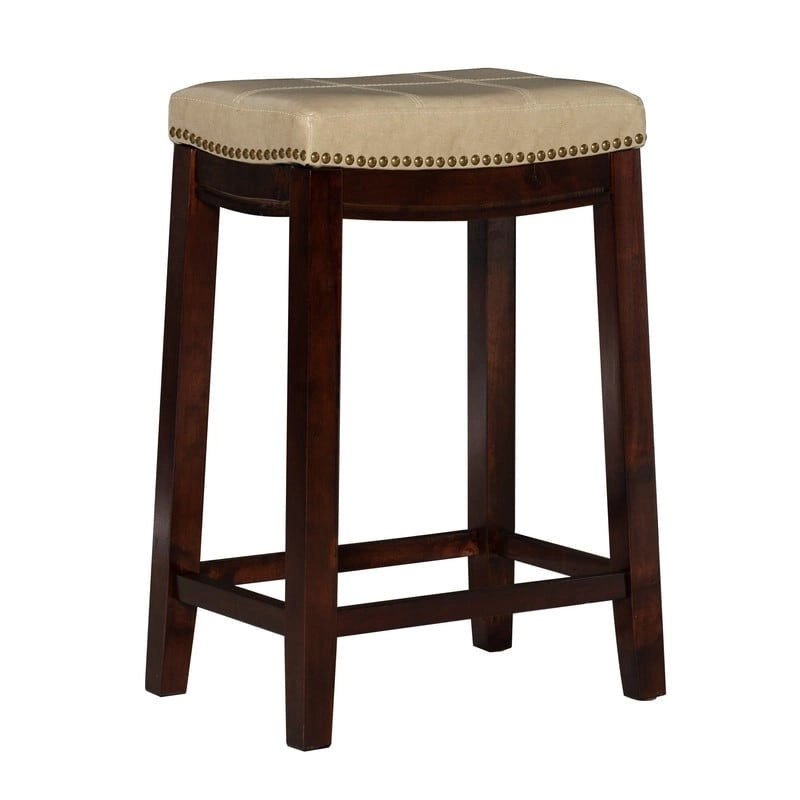 Tabouret de comptoir sans dossier en forme de selle