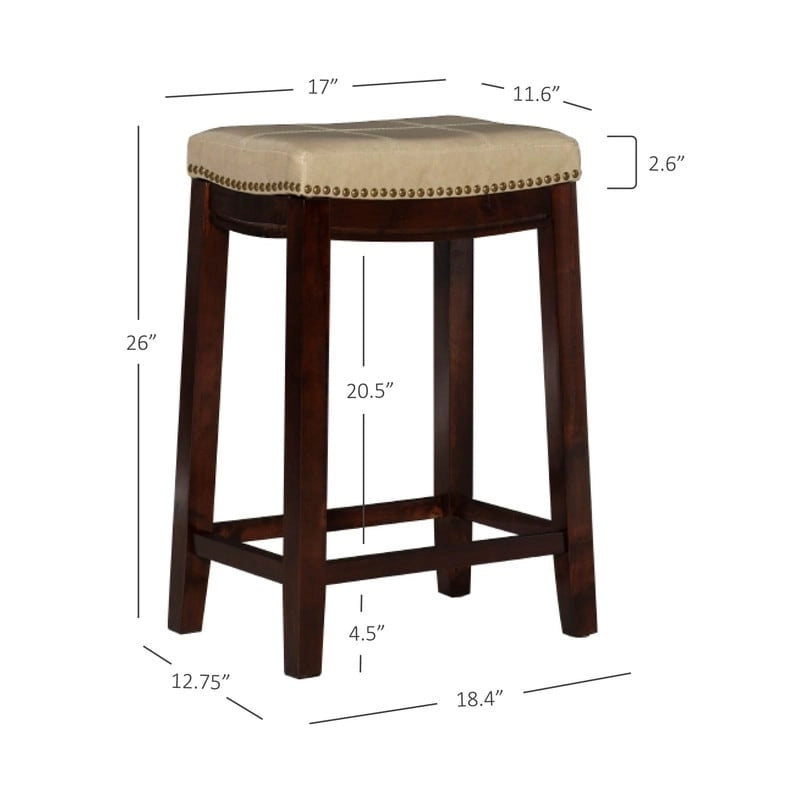 Tabouret de comptoir sans dossier en forme de selle