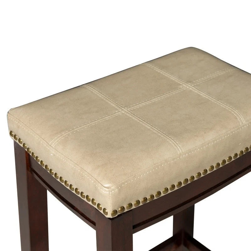 Tabouret de comptoir sans dossier en forme de selle