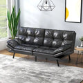 Canapé-lit futon, canapé convertible pliable en mousse à mémoire de forme avec accoudoirs réglables pour petits espaces