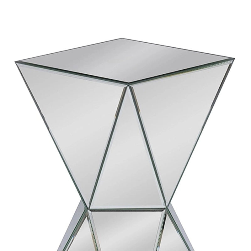 Table d'appoint miroir contemporaine multifacettes