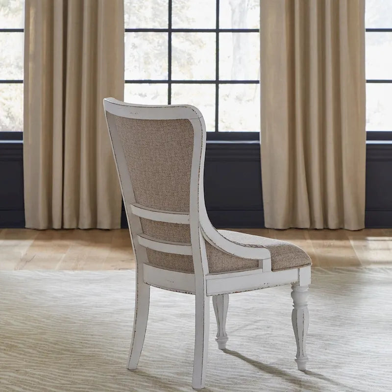 Chaise d'appoint rembourrée à dossier ailé (lot de 2)