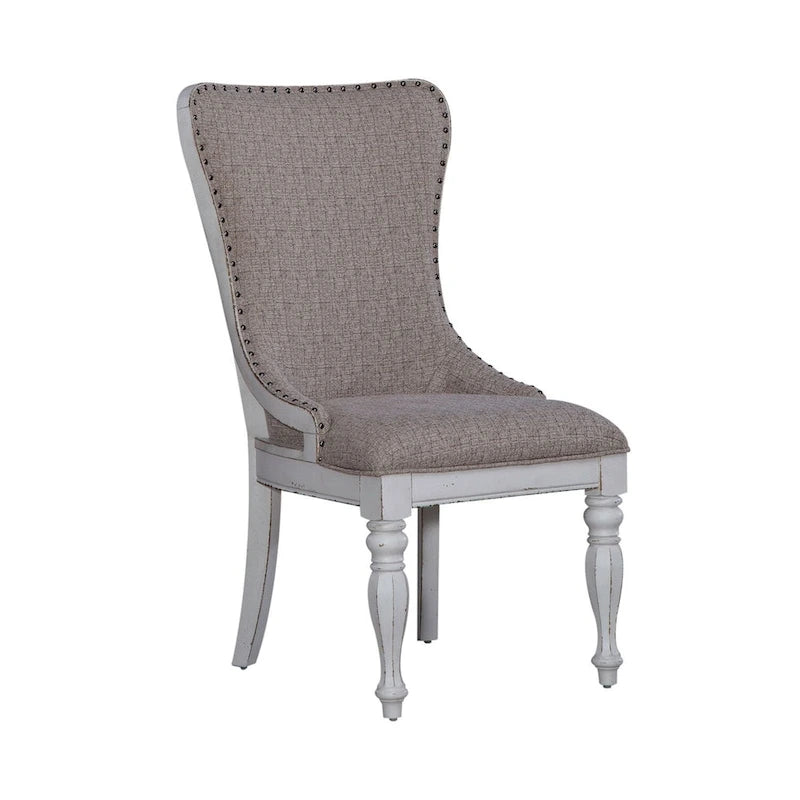 Chaise d'appoint rembourrée à dossier ailé (lot de 2)