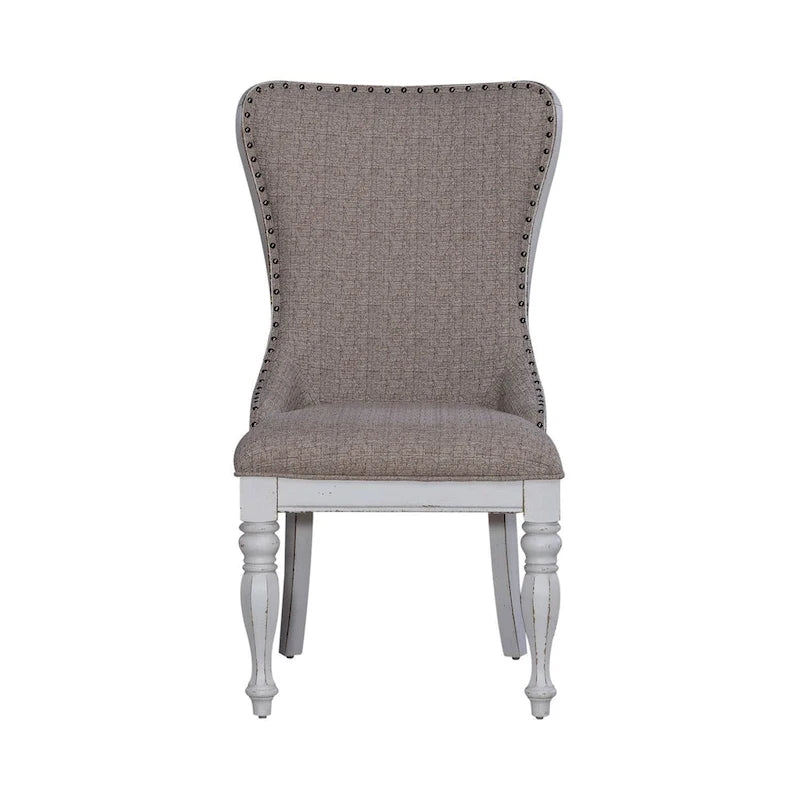 Chaise d'appoint rembourrée à dossier ailé (lot de 2)
